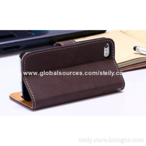 Dermis+PC Wallet Leather Case for iPhone 5/5S with Credit Card Slot, Comes in Various ColorsNew